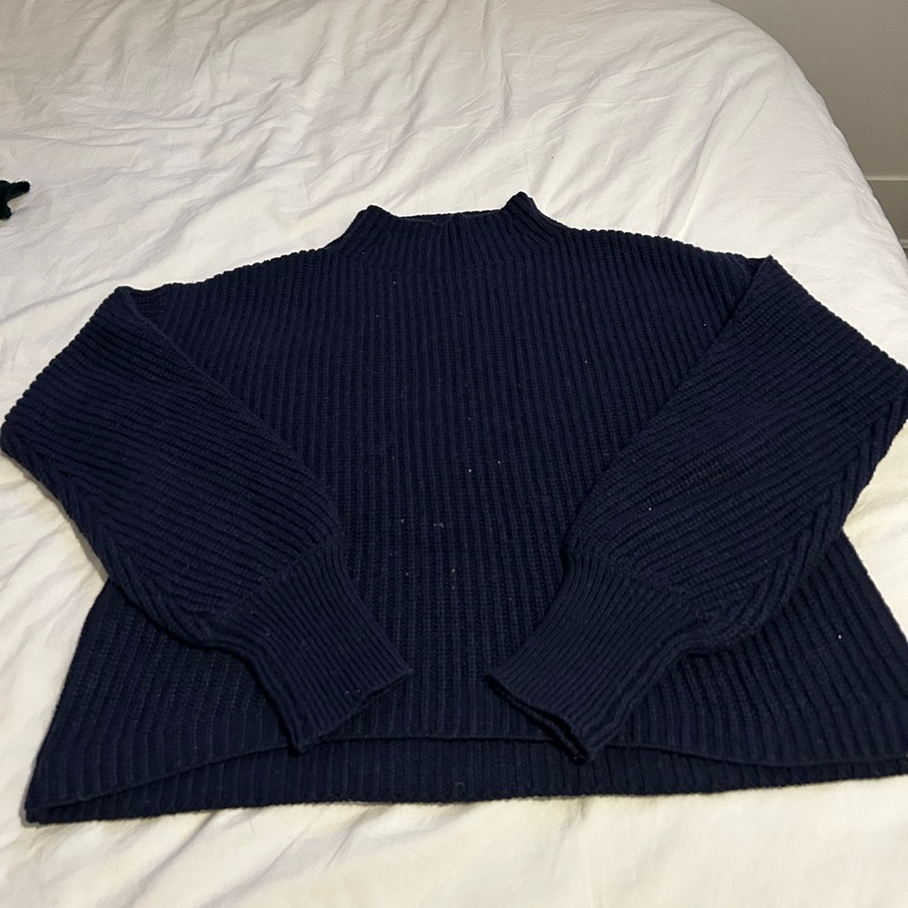 Dynamite Navy Blue Ribbed Sweater - Picture 2 of 4